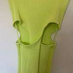 Jonathan Simkhai Collette Lemongrass Cutout Rib Knit Midi Dress Yellow Size XS Photo 4
