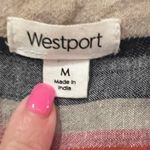 Westport Linen Tropic Striped Button Down Drawstring Waist Shirt Top Size Medium Photo 8