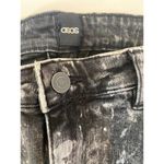 ASOS Black Acid Wash Raw Hem Denim Jean Shorts Bermuda EUC Sz 32 Cotton Retro Photo 1