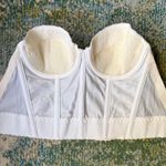 Vintage Jezebel white bridal bra corset bustier, size 34B Photo 8