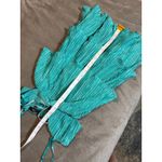 Lulus NWOT XXS Sleek Dedication Aqua Blue Satin Plisse Cutout Tiered Mini Dress Photo 5