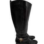 Tory Burch Boots Womens 9 Donovan Tall Equestrian Riding Black Leather Photo 6