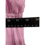 Salty Lemon Pink Midi Dress Metallic Accents Tie‎ Back Sundress Flowy Size S NWT Photo 6