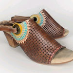 L'ARTISTE Spring Step Millie Boho Heel Slingback Sandals Leather US 6.5 Photo 0