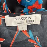 Thakoon Collective Black Daisy Printed Dress size2 Shoulder Detail Sleeveless Size 2 Photo 9