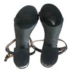 Betsey Johnson  Womens 9.5 Dynah Black White Embellished Printed Slingback Heels Photo 7