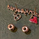 Christian Dior Dior DIORAMOUR JE VOUS ADORE EARRINGS Gold-Finish Metal and Red Lacquer Photo 5