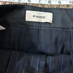 Pinko Navy Blue Pinstripe Bermuda Shorts School Girl Preppy Size 8 Photo 5