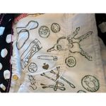 Kate Spade  Black With White Apple Pattern "Broome Street” Slim Jeans Size 27 Photo 7