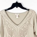 Sundance  Celia Embroidered Crochet Lace Trim Tunic Dress, Size Medium Photo 3