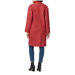 IRO Womens Irina Trench Coat Size 36 US 4 Red Wool Alpaca Longline Chic Parisian Photo 2