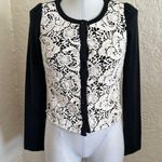 Delia’s Y2k Black Ivory Floral Crochet Puff Sleeve Cropped Cardigan Sweater XS Size undefined Photo 0