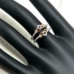 14K white gold, rose gold, diamond ring enhancer /open work ring, *size 6, 3.8g Photo 4