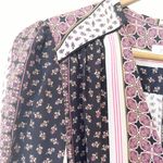 Intermix  Silk Purple Long Sleeve Boho Romper Size 4 Photo 5