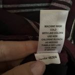 LA Hearts  Flannel Shirt Women's Medium Burgundy Black Plaid Long Sleeve Pacsun Photo 6