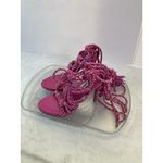 Steve Madden Fiore Ankle Rope Tie Sandal In Multi Pink Size 8.5 Stiletto Heels Photo 2