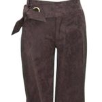 Cache Brown Jacquard Self Belt Walking Bermuda City Short Pant Textured NWT $88 Photo 2