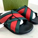 Gucci Rubber Web Stripe Sandals Photo 0