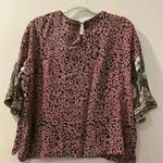Vintage Bobbie Brooks Floral Boho Purple Pink Blouse Size medium Photo 4