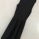 CeCe by Cynthia Steffe Black Knit A-Line Dress - Size Medium Photo 6