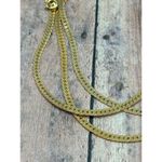 Gold Tone Herringbone Double Strand Chain Necklace Convertible 2 Chains 17" 21" Photo 7