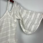 1. State State White Cold Shoulder Ruffled Cloud Bell Sleeve‎ Blouse Photo 2