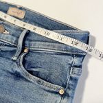 Mother Sz 25 The Mid Rise Dazzler Ankle Fray Jeans Riding The Cliffside Blue Photo 8