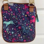 Lily bloom  Eco Friendly Unicorn Midnight Garden Print Crossbody Bag Photo 9