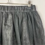 Mimi Chica Black Floral Tulle Circle Mini Skirt M Photo 2