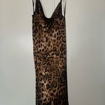 Black and Brown Slip Mini Dress with Cowl Neck Size 10 Photo 1