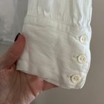 Ba&sh  White Button Down Lady Shirt Classic Workwear Career Top Size Large Photo 9