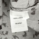 J.Jill Love Linen Gray Floral Essential Shirt Size Large Petite LP Tunic Top Photo 6