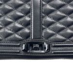 Rebecca Minkoff  Love Quilted Leather Women's Black Chain Lock Crossbody Handbag Photo 9