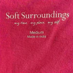 Soft Surroundings  t shirt v‎ neck embroidered 100% cotton Medium Photo 3
