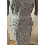 Adrianna Papell  Lace Dress Gown Grey/Grayish Blue Mother of the Bride Size 2 Photo 1