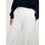 Babaton Aritzia The Group Womens Wide Leg Cotton Twill Walsh Pants Size 4 White Photo 2