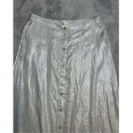 C&C California New! Women’s Linen Sparkly Metallic Skirt MAXI LARGE Photo 3