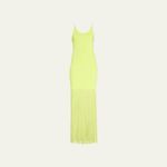 Alice + Olivia  Steph Scoop-Neck Fringe Maxi Dress, Size Small, $398 Photo 2