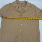 ZARA  Womwen Tan Short Sleeve Shirt Photo 3