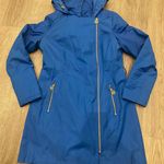 Michael Kors Womens Blue Trench Coat Photo 2