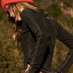 Free People Movement NWT Ribbed Long-Sleeve Baby Tee In Black Photo 2