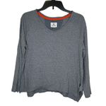 Sperry Women's Top Cotton Scoop Neck Long Sleeve Loose Fit Tee Shirt Gray Small Photo 0