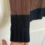 EUC | Poof Excellence women’s neutral colored striped‎ acrylic sweater — medium Tan Photo 2