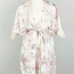Vintage Satin Botanical Nightgown + Robe | Size M White Size M Photo 0
