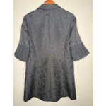 BCBGMAXAZRIA Black Jacquard Bell Sleeve Double Breasted Blazer Jacket Women's M Photo 10