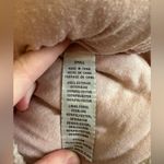 Thread & Supply Cream/Tan/Pink Striped Soft Sherpa Half Zip Pullover Size S GUC Pink Photo 5