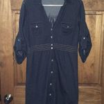 American Rag 🔵!! Denim dark jean Button Up dress! Photo 0