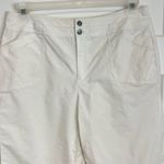 Coldwater Creek  Capri Pants Sz 12 Tie Bottoms White Koi Fish Coastal Stretch Photo 3