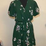 Purple Snow - Emerald Green Floral Minidress size XL‎ Photo 0