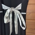 Taboo 90s Y2K  Black Mini Dress White Satin Piping & Waist Tie Medium Photo 5